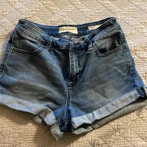 High rise jean shorts